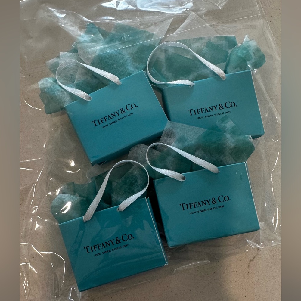Mini Luxury Tiffany and Co Bag Set- for Barbie or Elf on the Shelf- 4 Bags!